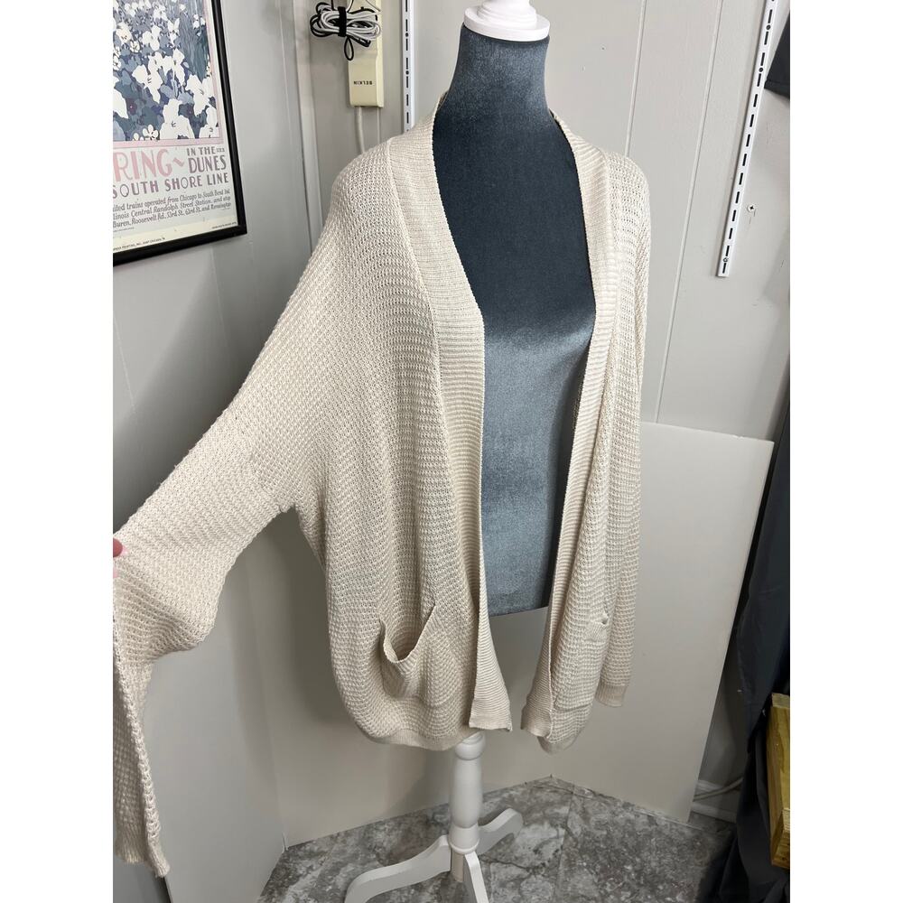 Womens Universal Threads Size Lrg Cream Long Cardigan